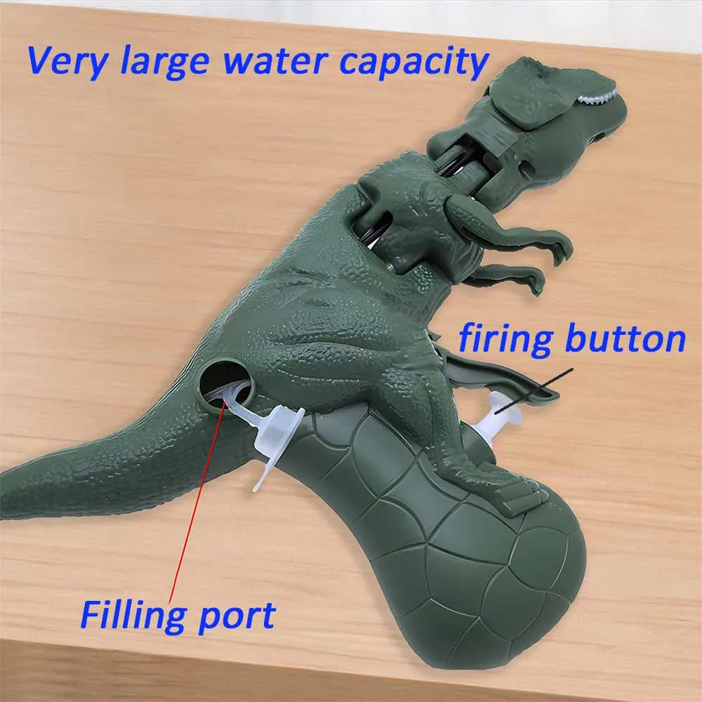 Dinosaur Shake Head Water Gun Toy Dino Spray Shooting Pressing Grip Water Pistol Boys Beach Swimming Pool Toys For Kids Boy Gift 5