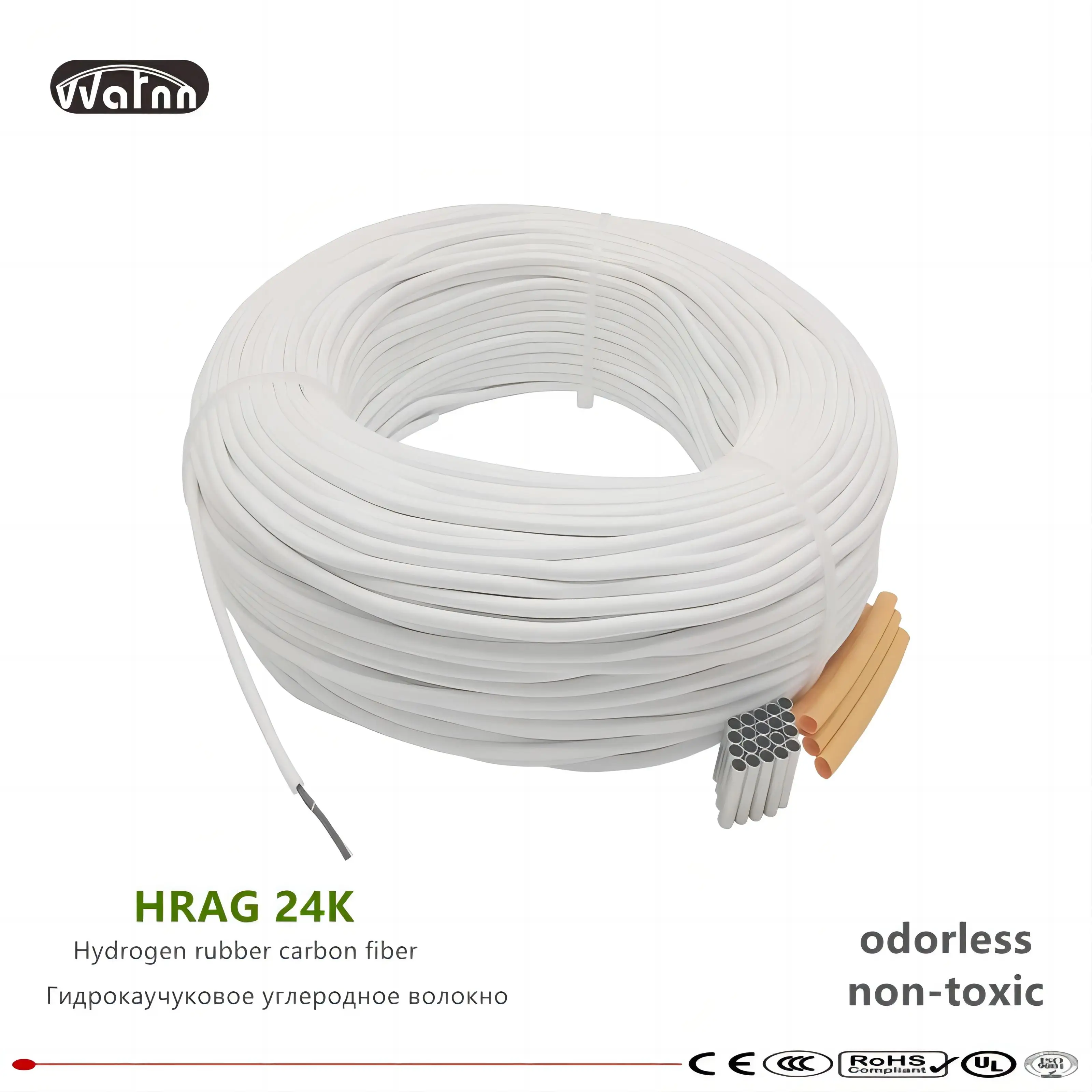 

HRAG HNBR 24K high quality carbon fiber heating cable floor heating wire electric hotline Non-toxic odorless warm heating cable