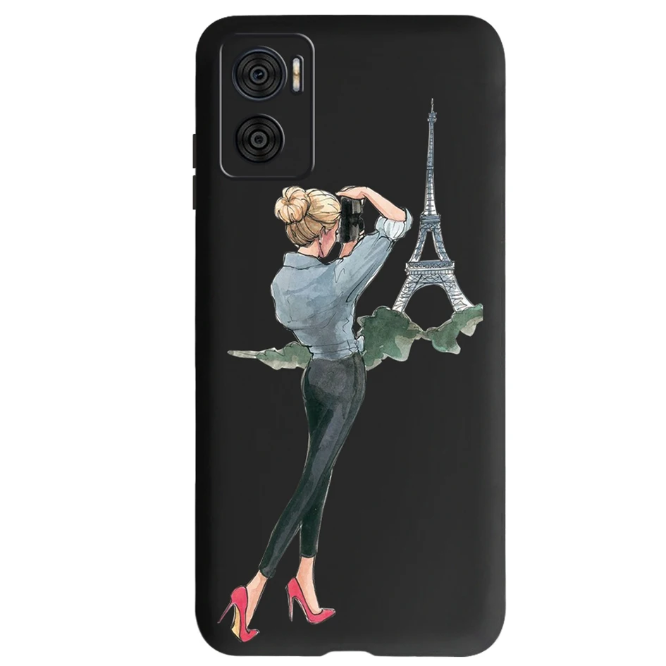 Elegant Flower Butterfly Soft Phone Case for Motorola Moto E Series