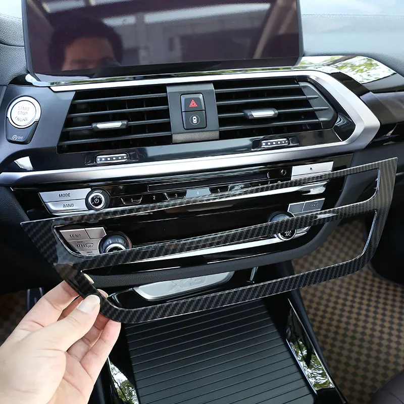 

Для BMW X3 X4 G01 G02 2018-2023 ABS углеродное волокно Автомобильная фоторамка крышка отделка автомобильные аксессуары