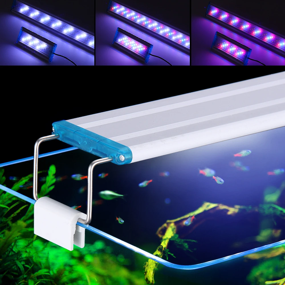 Aquarium LED Light Fish Tank Aquatic Plant Grow Lights ​Extendable Clip on Lamp 5730 90 260V Aquarium Accessories| | - AliExpress