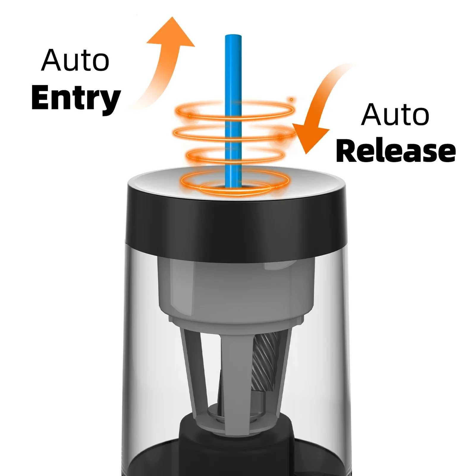 휴대용 배터리 전원 자동 전기 연필깎이 6-8mm 연필용 육각/삼각/원형 연필 지원