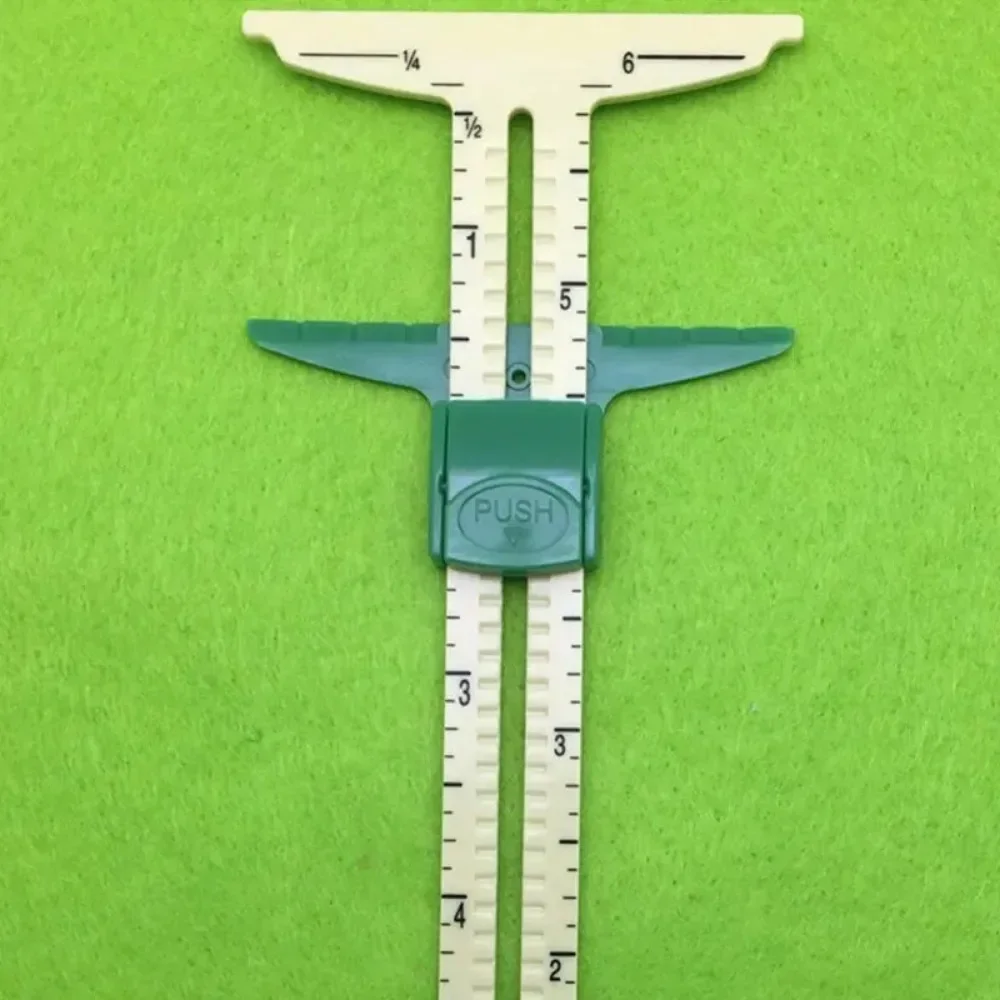 5-in-1 Sliding Gauge Measuring Tool Multifunctional Plastic Drawing Ruler Household Tailor's Patchwork Ruler Sewing Accessories