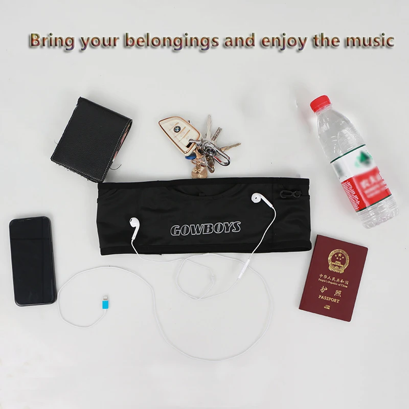 QUESHARK Running Lightweight Fanny Pack With Kettle Pocket Men Women Invisible Marathon Fitness Mobile Phone Storage Waist Bag 3