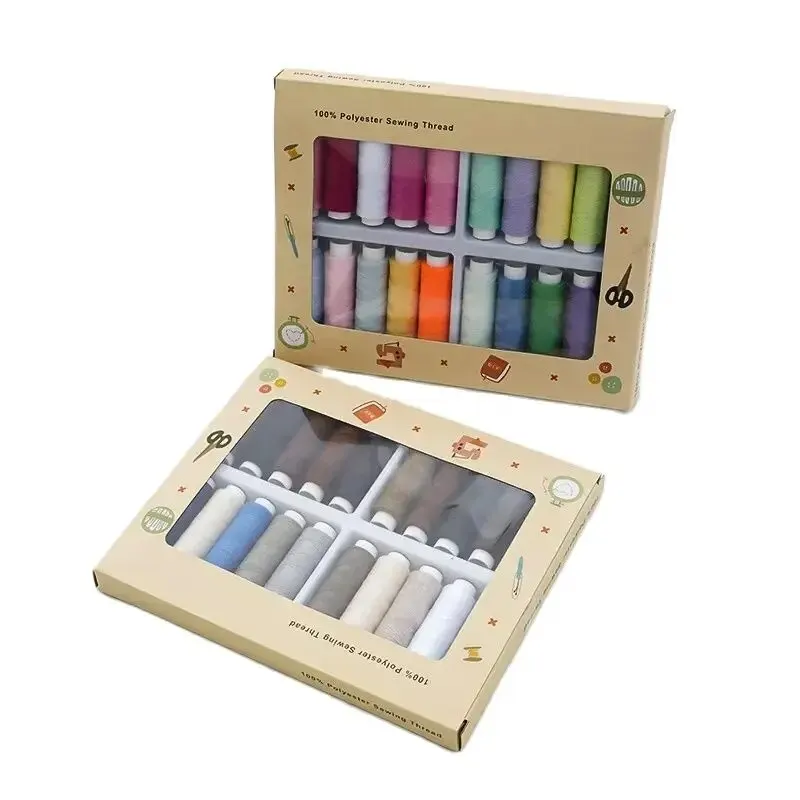 Vibrant 20-Color Hand-Stitched Thread Set