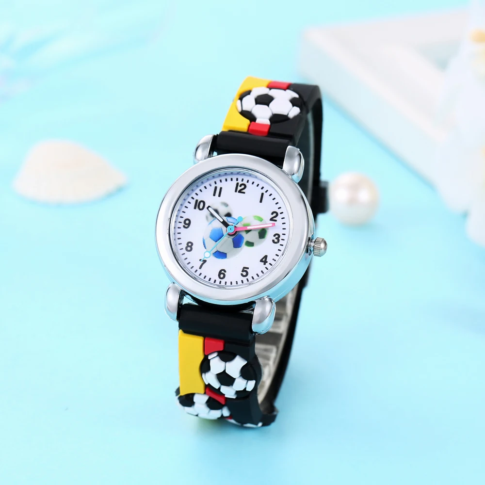 Lovely Creative Cartoon Corlorful Kids Watch Gift For Boys Girls Sell Like Hot Cakes Cute Football Children's Wristwatch 3