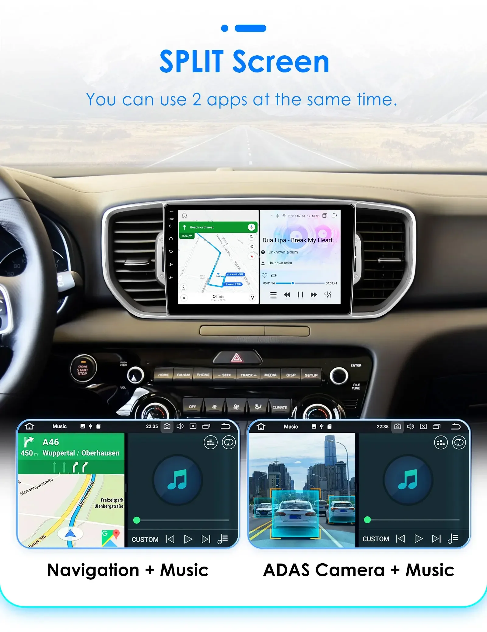 Hizpo For KIA Sportage 4  KX5 2016 - 2018 Car Radio Multimedia Player Navigation 2 Din Android 2din Autoradio CarPlay Stereo 4G