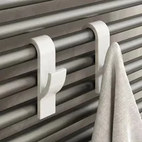 Bathroom Shower Towel Holder Hanger Heated Radiator Rail Hooks Clips Storage Racks Clothes Scarf Hanger Hooks