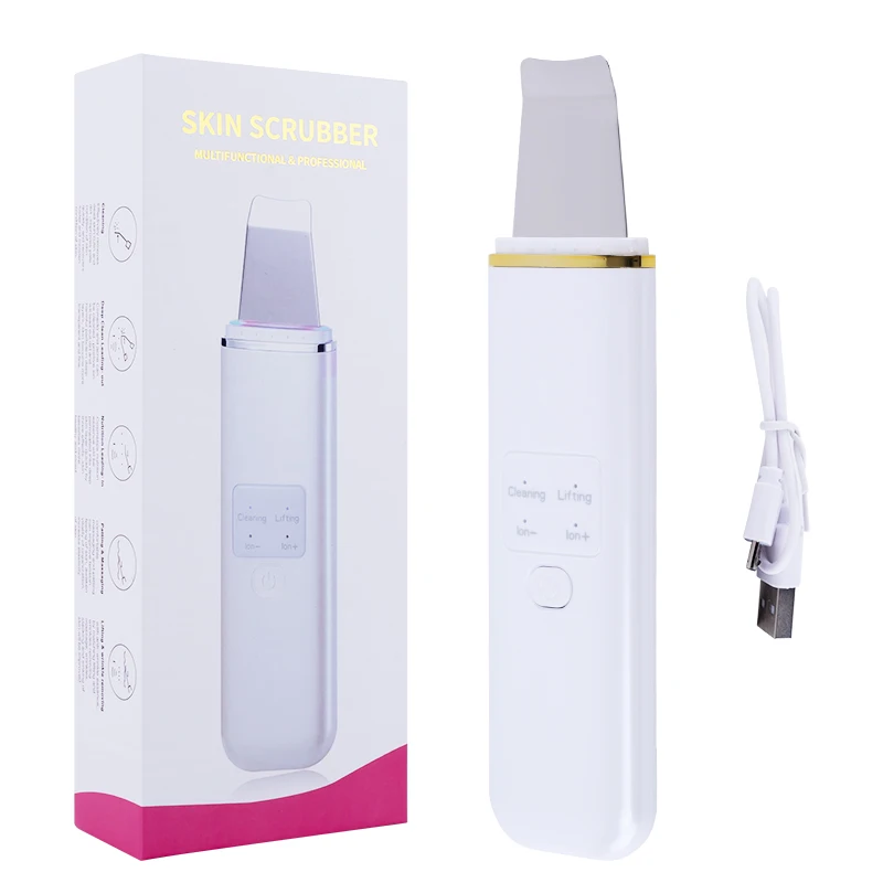Face Lifting Exfoliating Cleaner Ultrasonic Skin Scrubber Peeling Blackhead Remover Deep Facial Massager Skin Scrubber Face