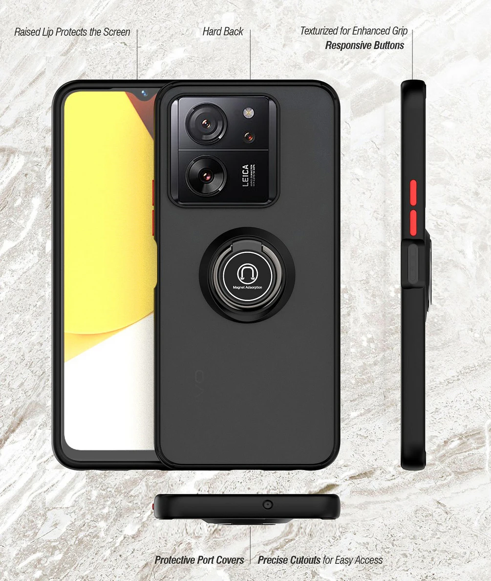 Universal Rotatable Phone Case with Finger Ring and Car Holder