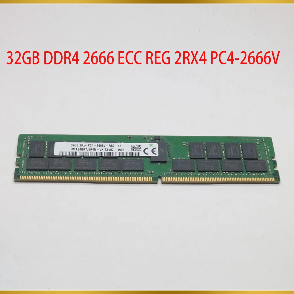 1 PcsFor SK Hynix RAM 32G 32GB DDR4 2666 ECC REG 2RX4 PC4 2666V Server Memory