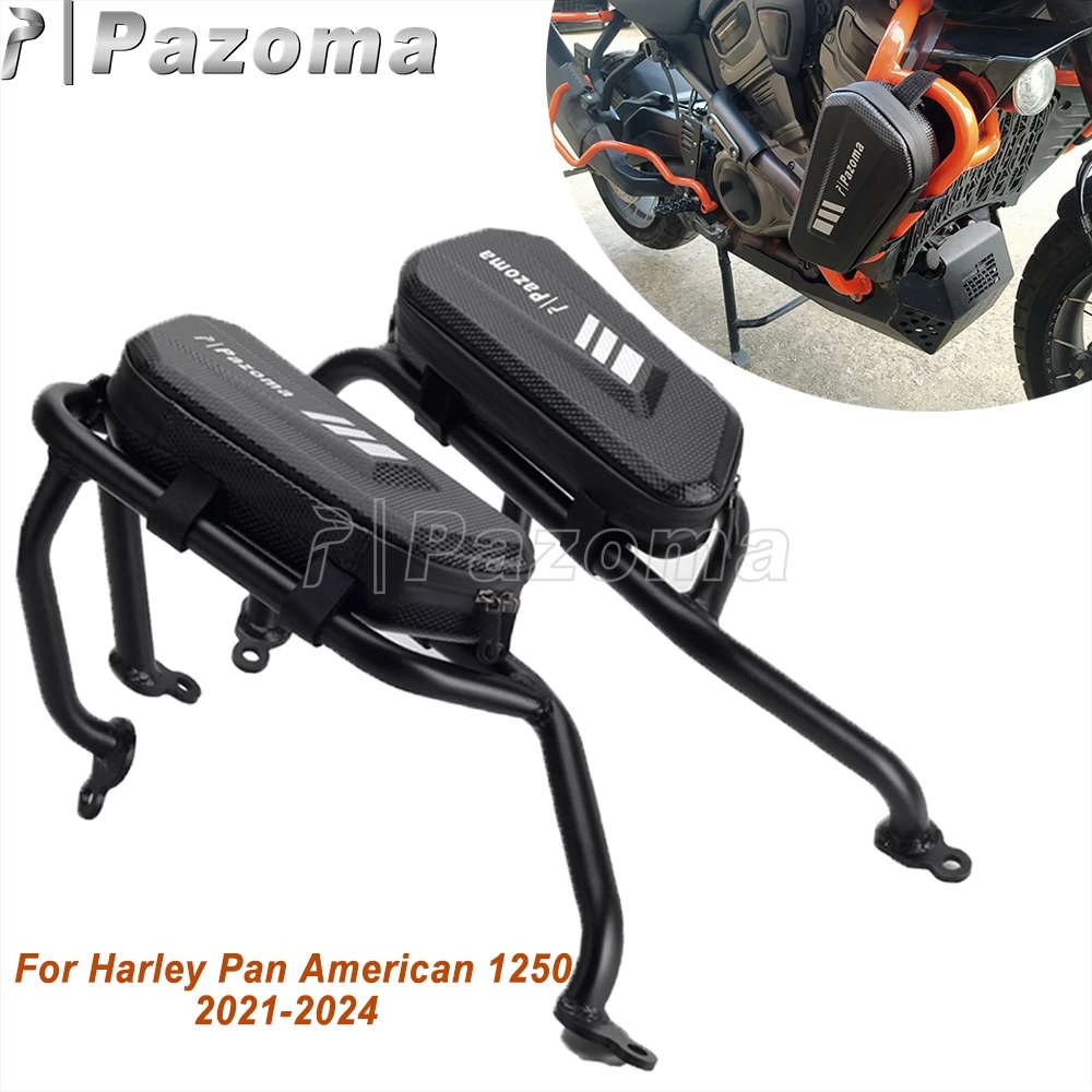 Черный ящик для инструментов для мотоцикла Harley Pan America 1250 RA1250 RA1250S, Специальная водонепроницаемая Боковая Сумка для хранения, фоторамка 2021-2024