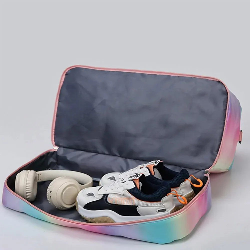 Rainbow Gym Bag Travel Fitness Outdoor Shoulder Sports Student Bag Daily Dry Wet Handbags Duffel