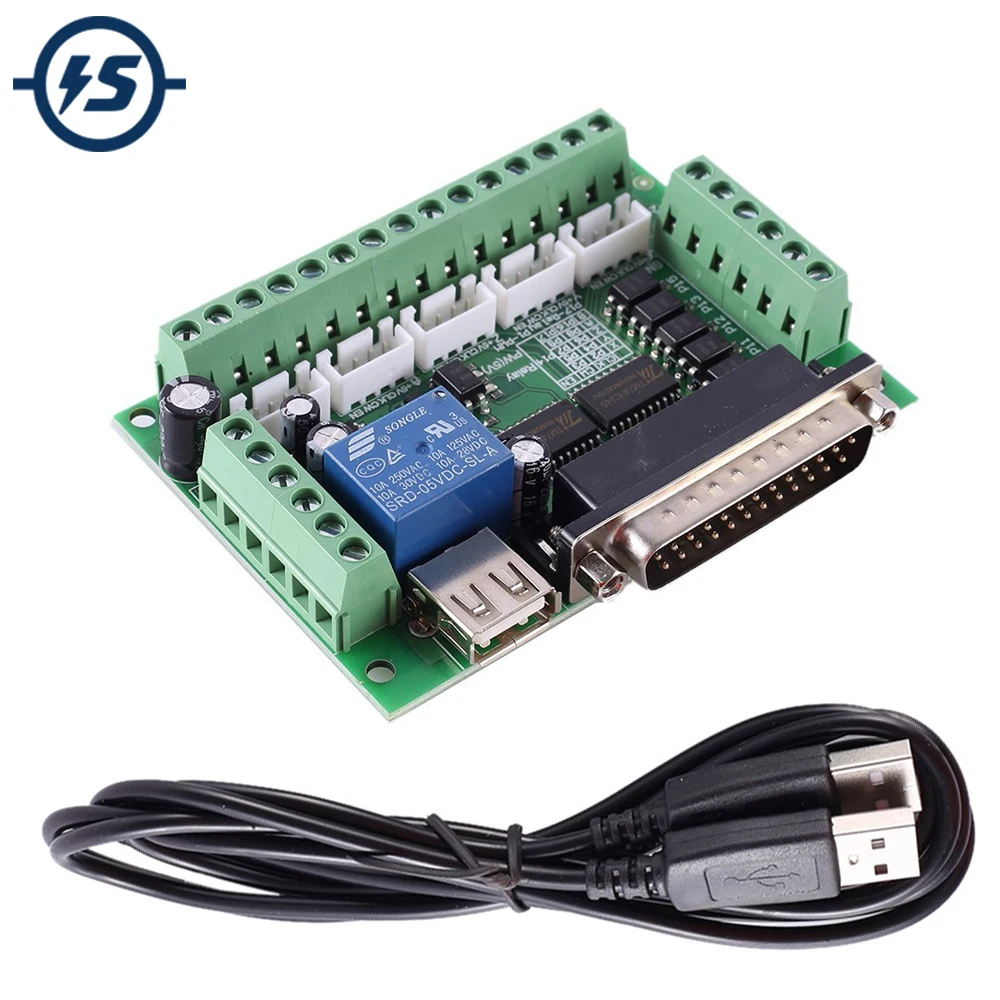 Neu MACH3 5 Achsen USB Schnittstelle Breakout Board für CNC Stepper Schrittmotor 