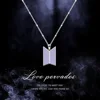 KPOP Korean Idol BT Diamond Pendant Copper Necklace LOGO Necklace Neck Chain Jewelry Fashion Keychain Keyring Fans Collection 1