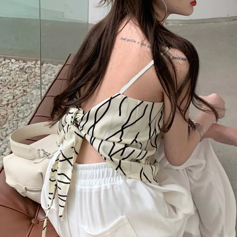 Elegant Lace Trim V-Neck Sleeveless Blouse Ruffle Hem Open Back Tank Top White Pink Blue Gray