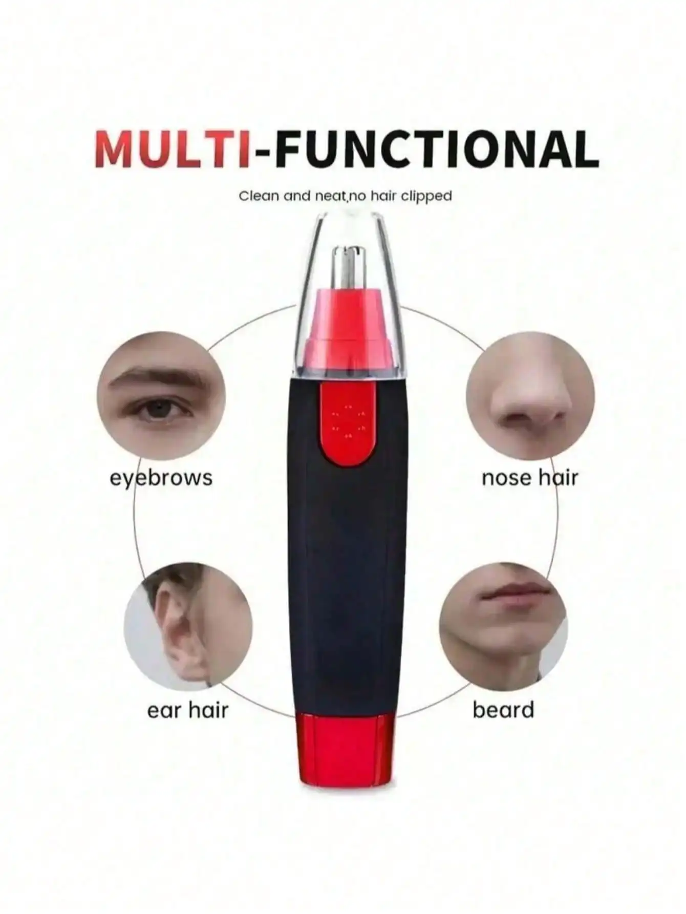 Waterproof Stainless Steel Electric Nose Hair Trimmer