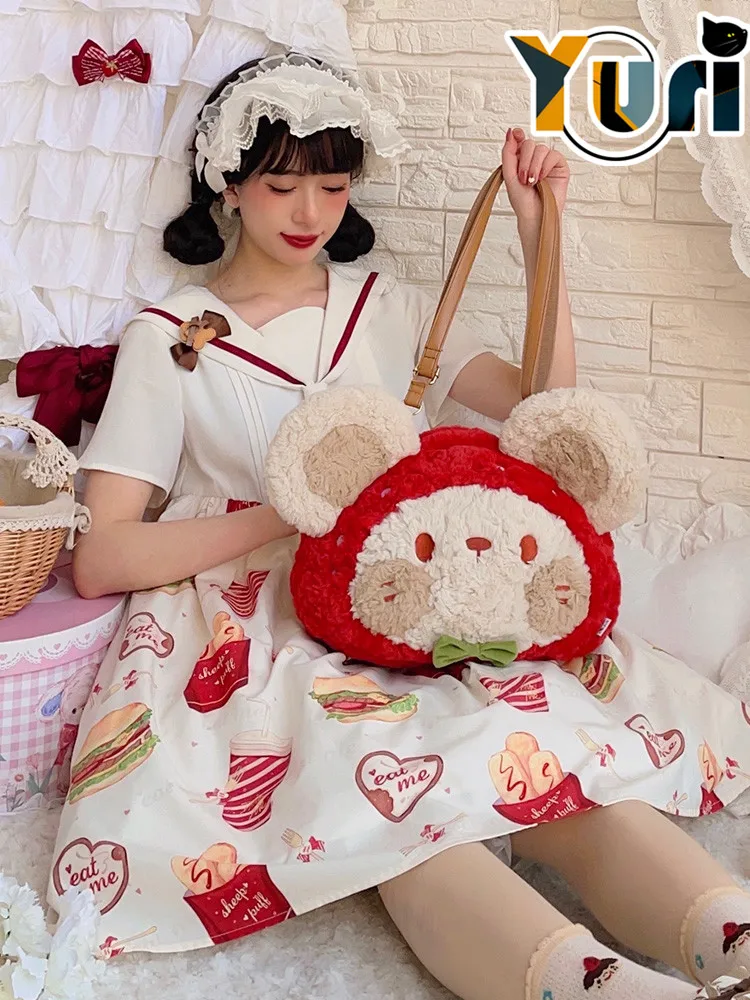 

Ita Bag Sweet Lolita Shoulder Crossbody Bag For Women Doll Strawberry Backpack Bags Totes Casual Cute Props C DD