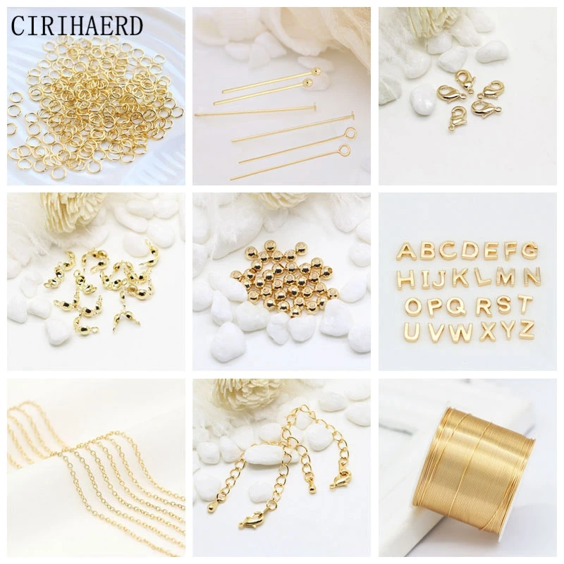 7 Types Size Silver/14K Gold Plated Brass Copper Wire For DIY Jewelry