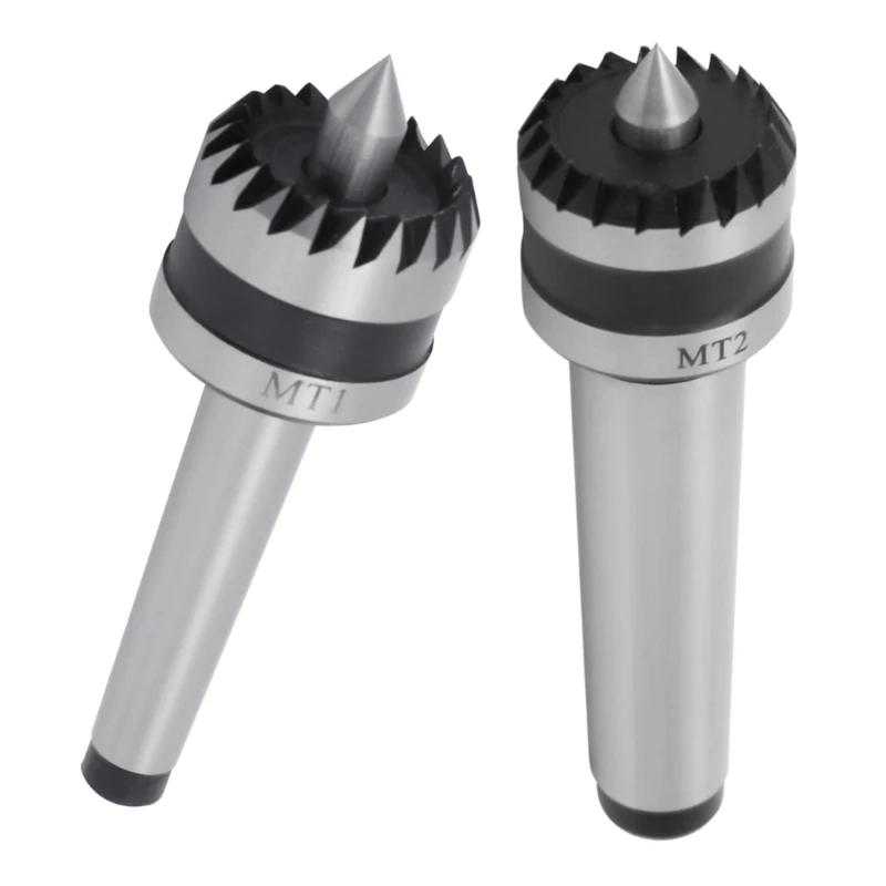 

MT2 Live Bearing Tailstock Center Metal Lathe Turning Spur 0.01mm High Accuracy Lathe Turning Tool 45# Steel