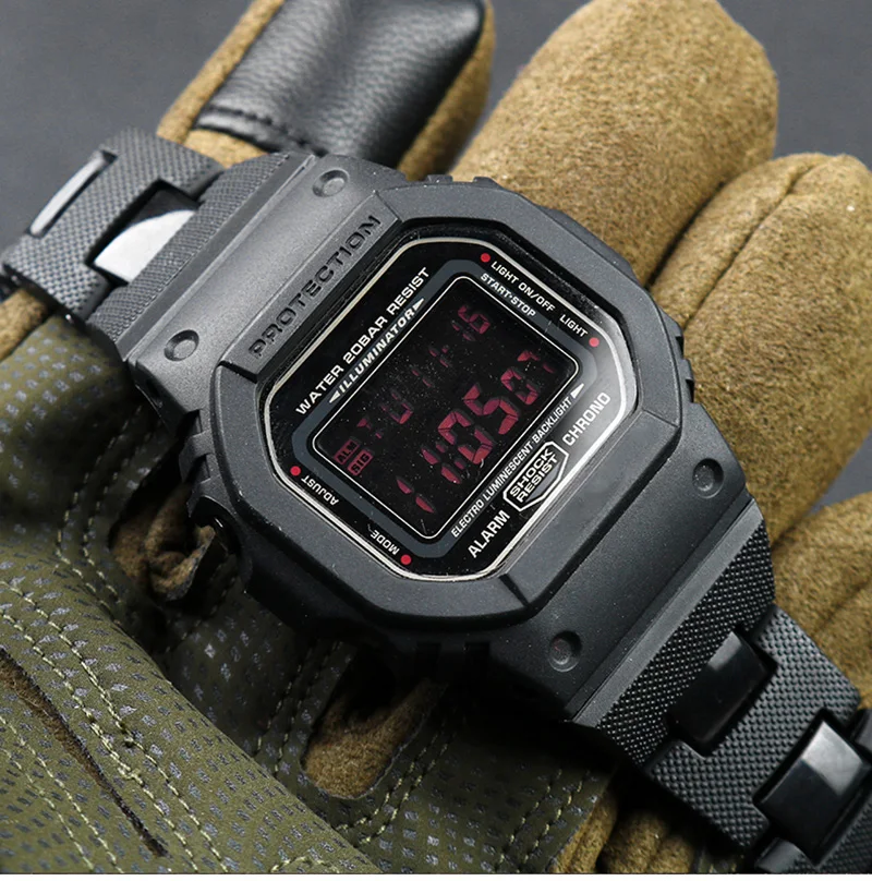 Casio G-shock Dw-5600 Dw6900 Dw9600 Gw-m5610 Watchband With Steel Buckle 16mm Bracelet Accessories - Watchbands - AliExpress