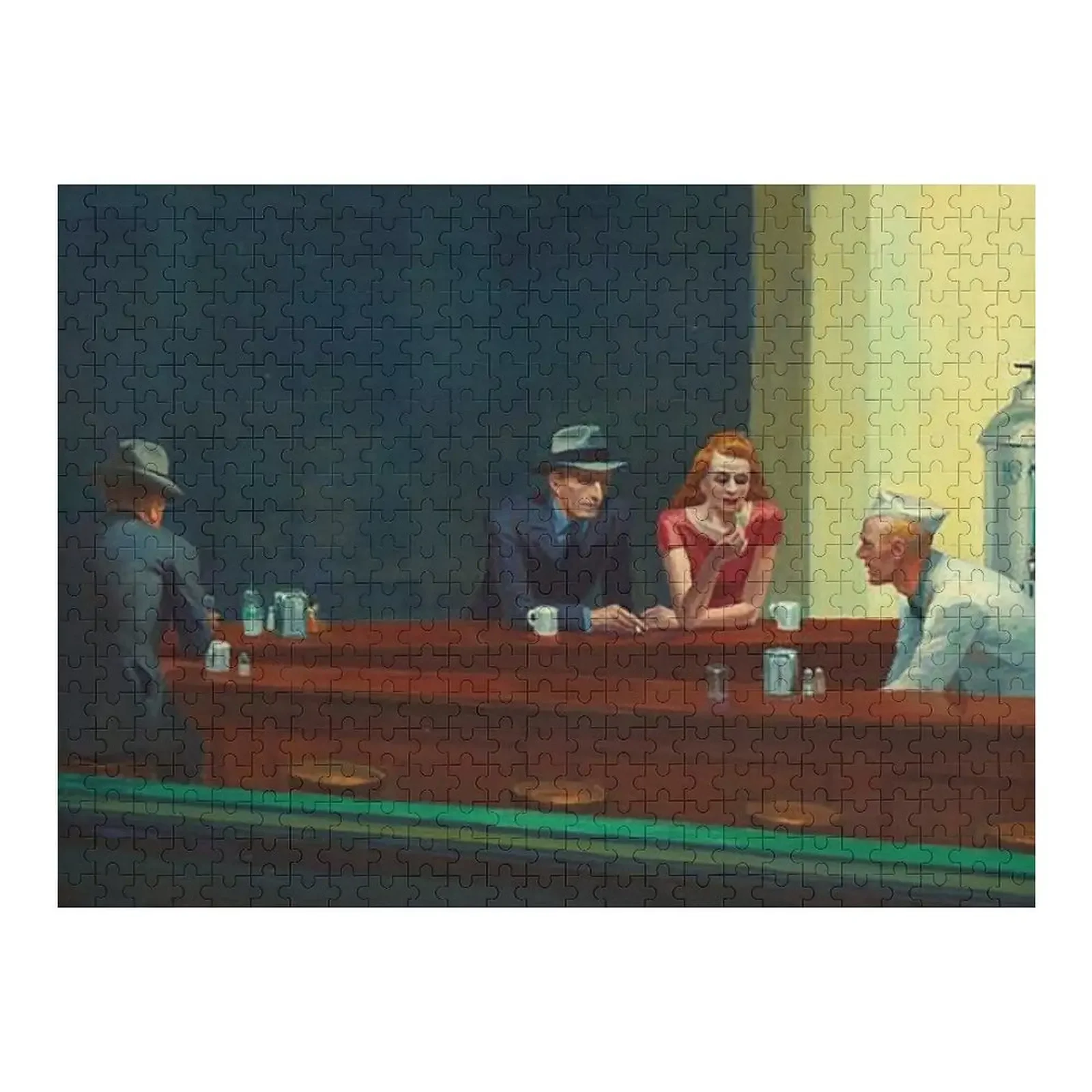 Nighthawks Jigsaw Puzzle Woodens For Adults Custom Gift Puzzle