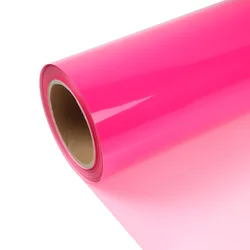 Vibrant Fluorescent Iron - On Vinyl - Easy Cut & Weed, Permanent - 30.48cmx0.9m (Purple pink)