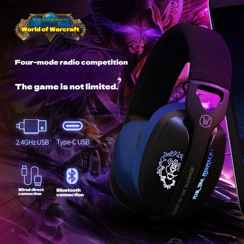 Blizzard World of Warcraft Limited Edition Gaming Headphones Lightweight Music Hifi wireless Bluetooth wired Laptop