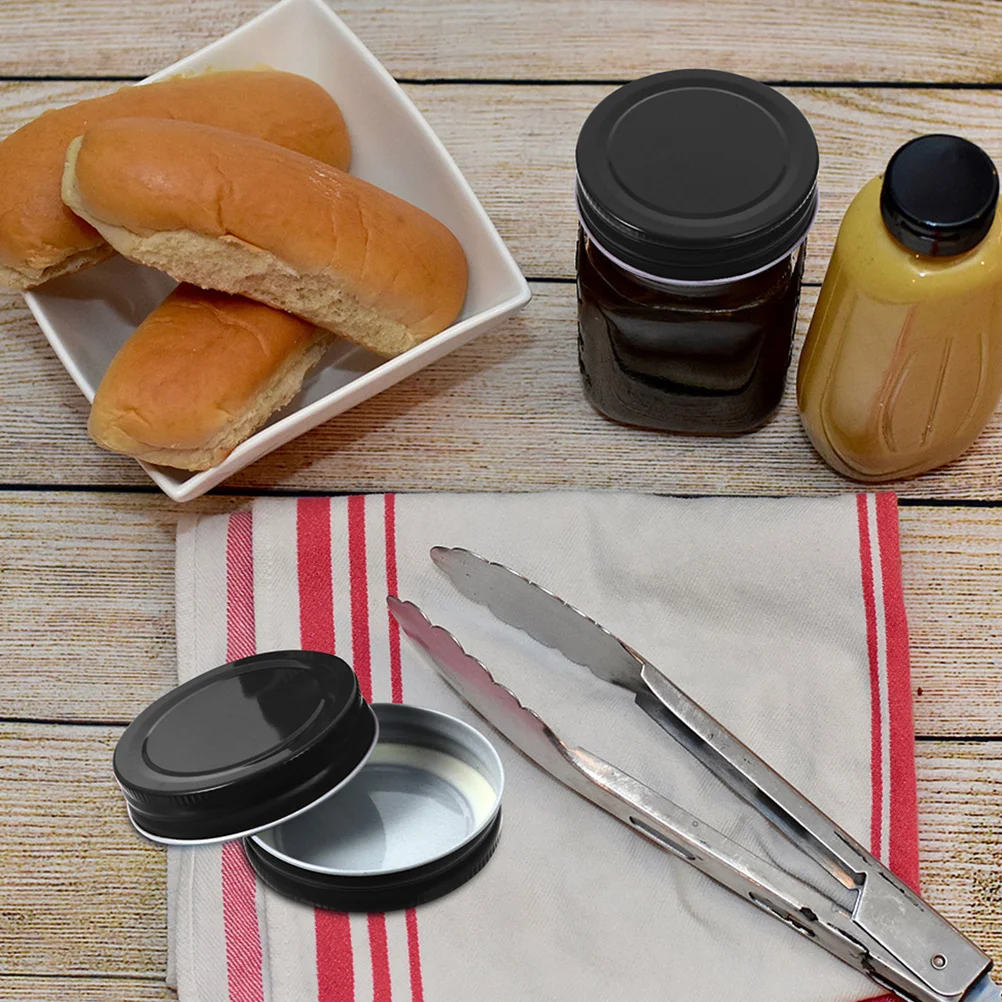 16pcs Tinplate Lids Jar Cover Sealing Caps Bottle Tops Airtight Storage Solid Home ganization Fresh Keeping Lids