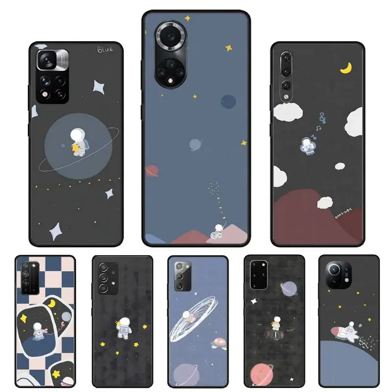 Astronaut Phone Case For Samsung Galaxy Note 8 9 10 20 Lite Plus Pro Ultra J4 J5 2016 Prime J 6 7 Funda |