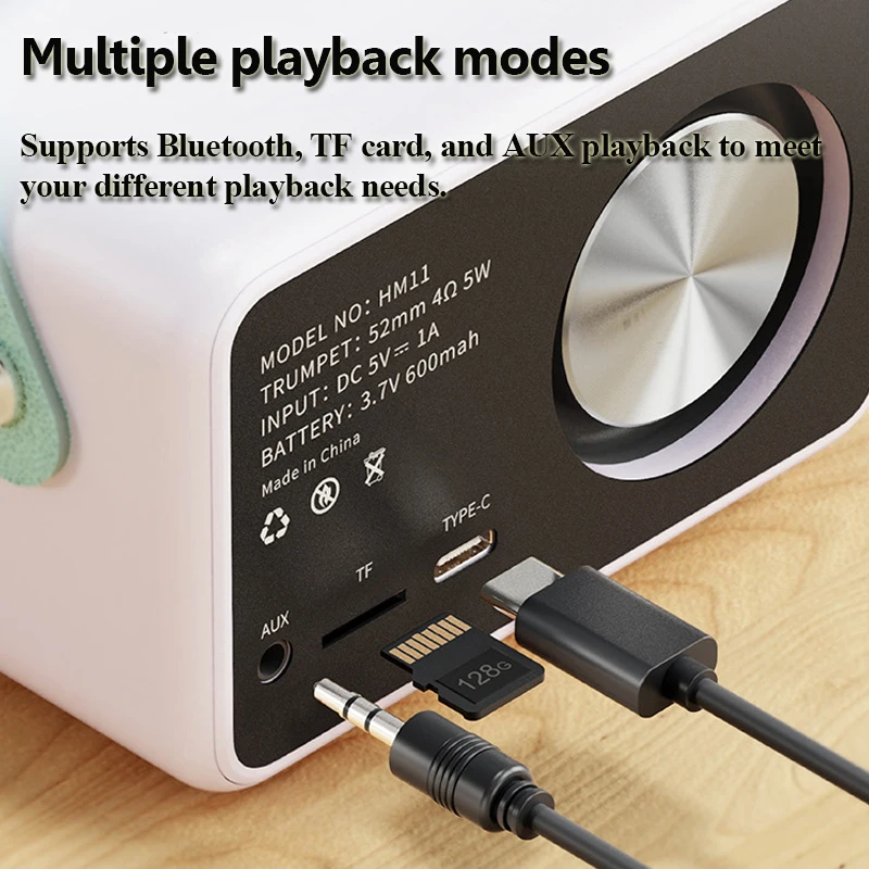 Mini Hifi Bluetooth Speaker Outdoor Portable Bluetooth Soundbar Wireless Handfree Call MP3 Music Player Support TF Card AUX Play