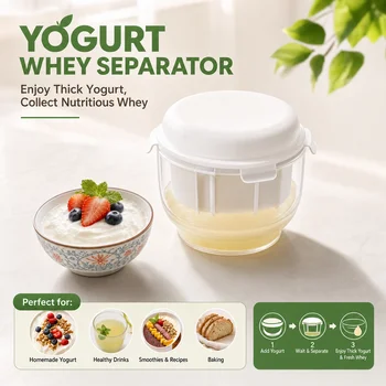 Yogurt Strainer Greek Yogurt Maker with Press Filter Whey Separator for Home Kitchen Easy Yogurt Making 1
