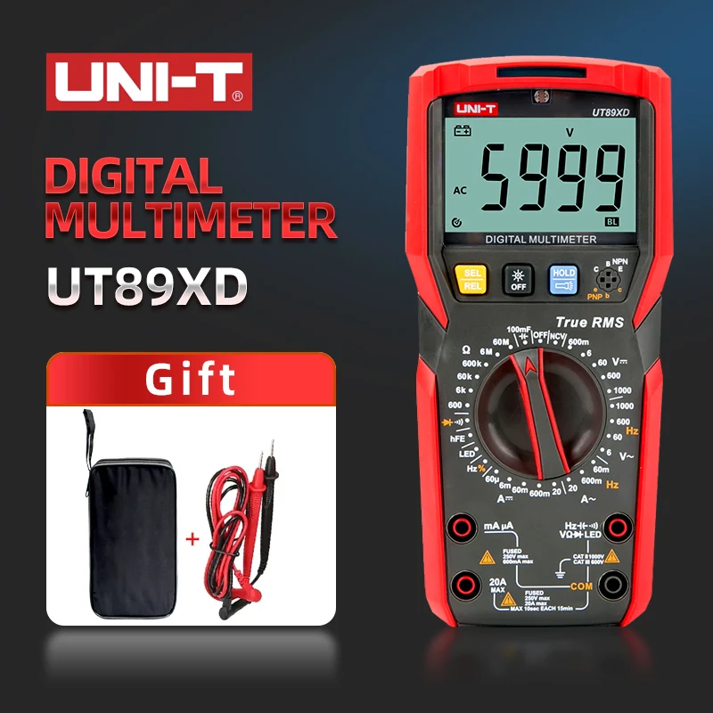 

UNI-T UT89X UT89XD Professional Digital Multimeter True RMS NCV 20A Current AC DC Voltmeter Capacitance Resistance Tester