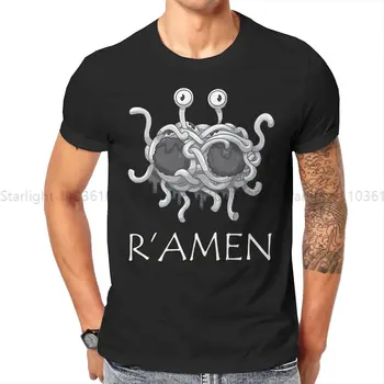 플라잉 스파게티 몬스터 티셔츠, 라멘 FSM 아멘, 우아한 티셔츠, 레저 남성 의류 인쇄