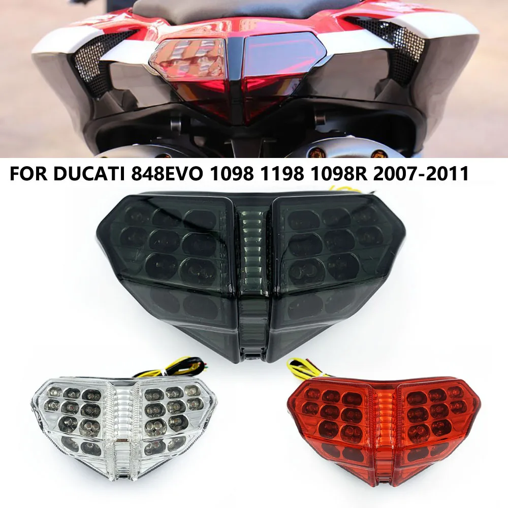 

For DUCATI 848 1098 1198 LED Rear Tail Brake Light Turn Signal Integrated Lamp Blinker Motorcycle Accessories Lighting