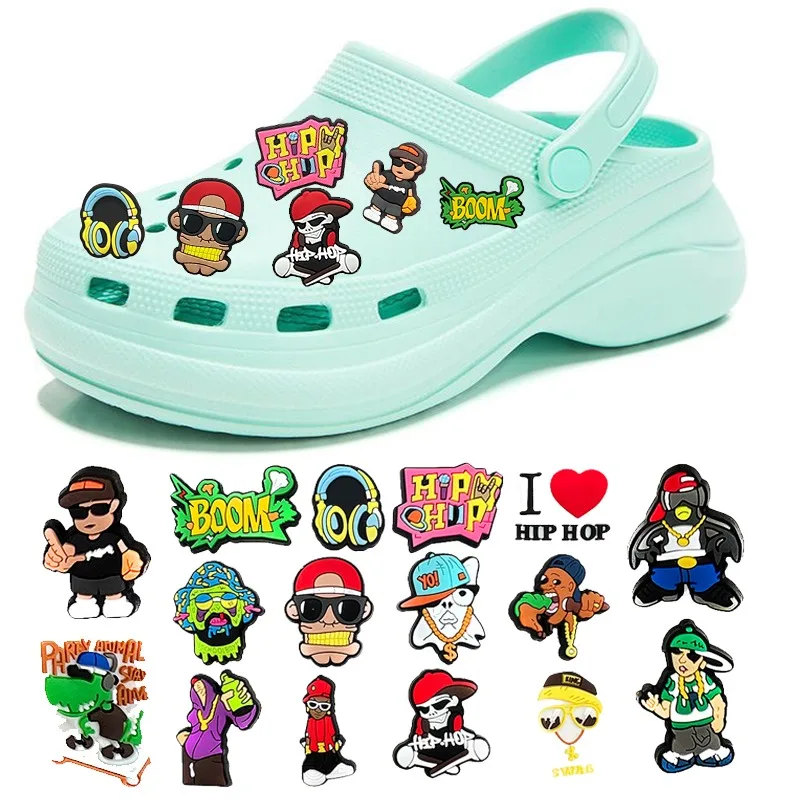 

Hip Hop Style Cartoon PVC Croc Charms Anime Shoe Accessories Jibz Fashion Boys Sandals Shoe Buckle DIY Decorative Buckle