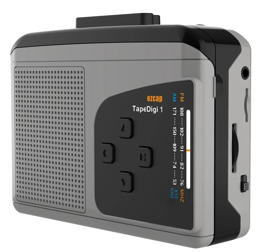Ezcap Original Multifunction Walkman Cassette Player with AM/FM Radio Cassette To MP3 Converter Save To TF Card No Need Computer Cassette Player Music Digitizer Player