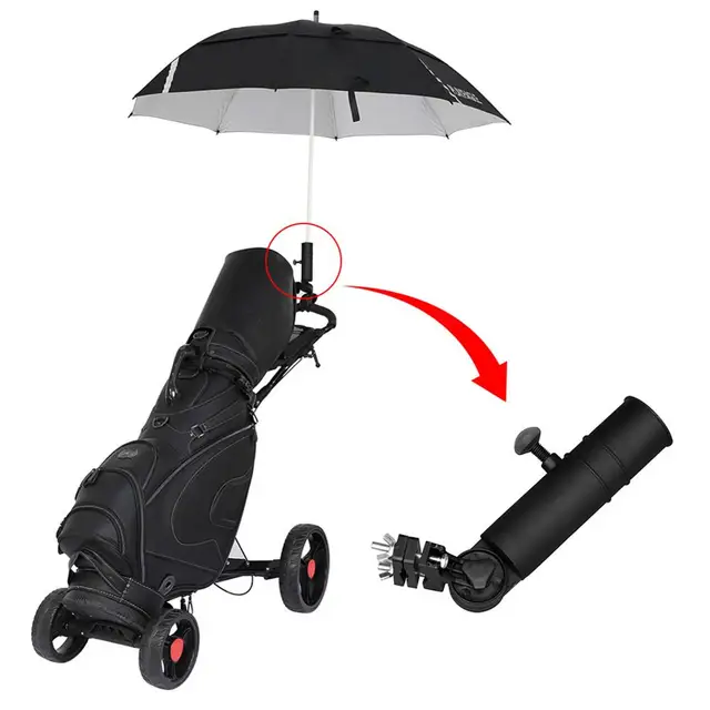 For Outdoor Trolley Baby Pram Golf Cart Umbrella Holder Double Lock Connector Stand Wheelchair