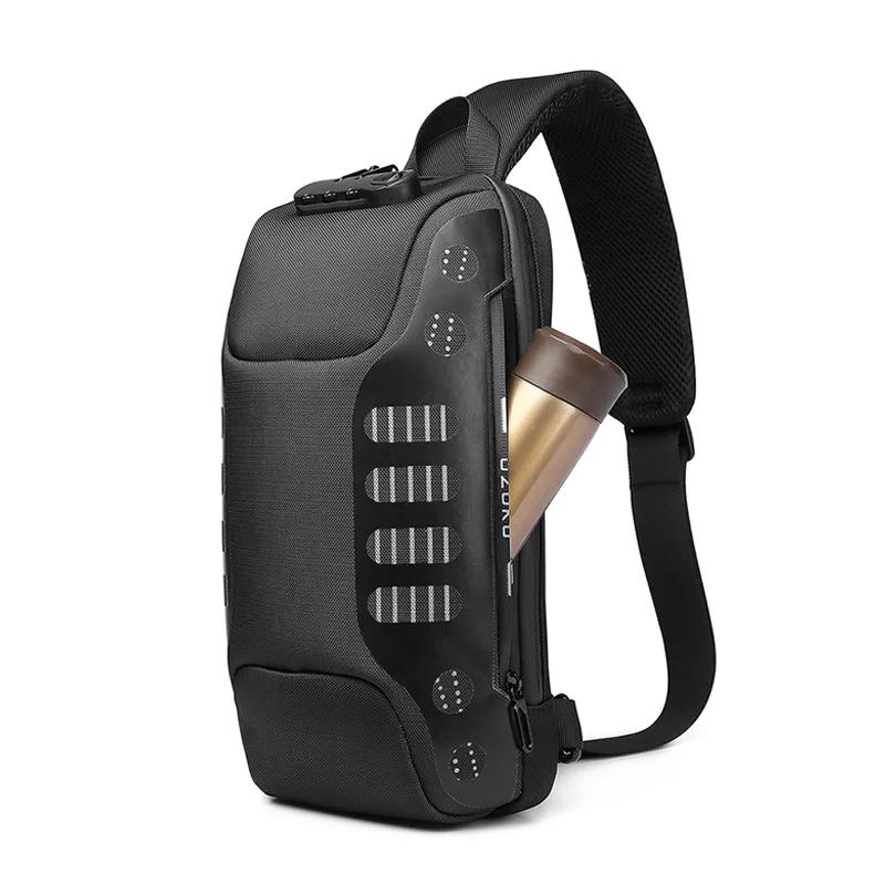 

2022 Newest High Quality Anti-theft Shoulder Crossbody Messenger Chest Bag USB Sling Water Proof Cross bags For Men