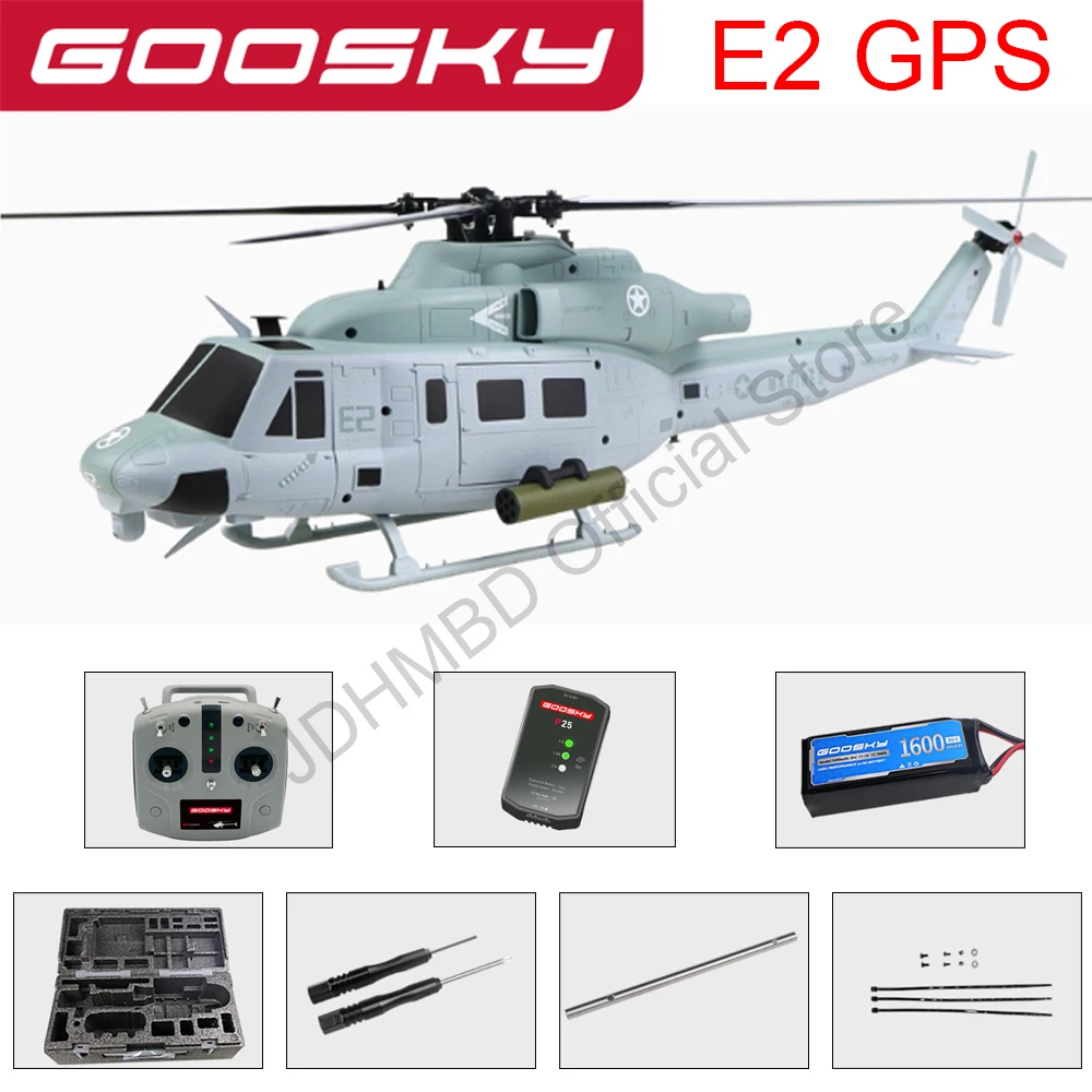NEW GOOSKY E2 RC Helicopter 1:35 UH-1Y Scale 2.4G 6CH Dual