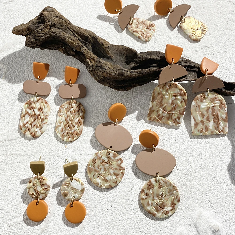 Boucles D'Oreilles Toupie Multicolores En Fimo Et Perles - Neuves, Création Artisanale | Style Joyeux Et Ludique