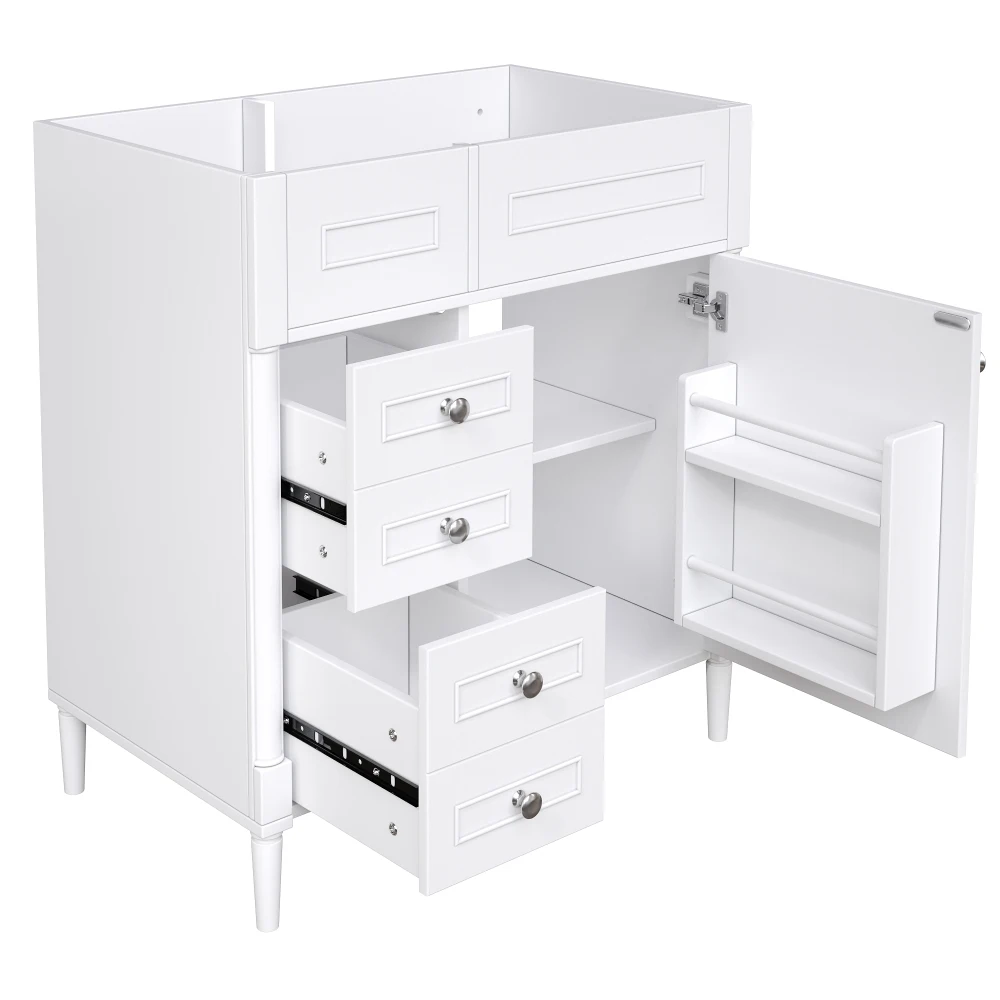 Moderner Freistehender Waschbeckenunterschrank mit Waschbecken & 2 Schubladen, Badezimmerschrank mit Viel Stauraum, Hochwertiger Badezimmerschrank – Detail 9