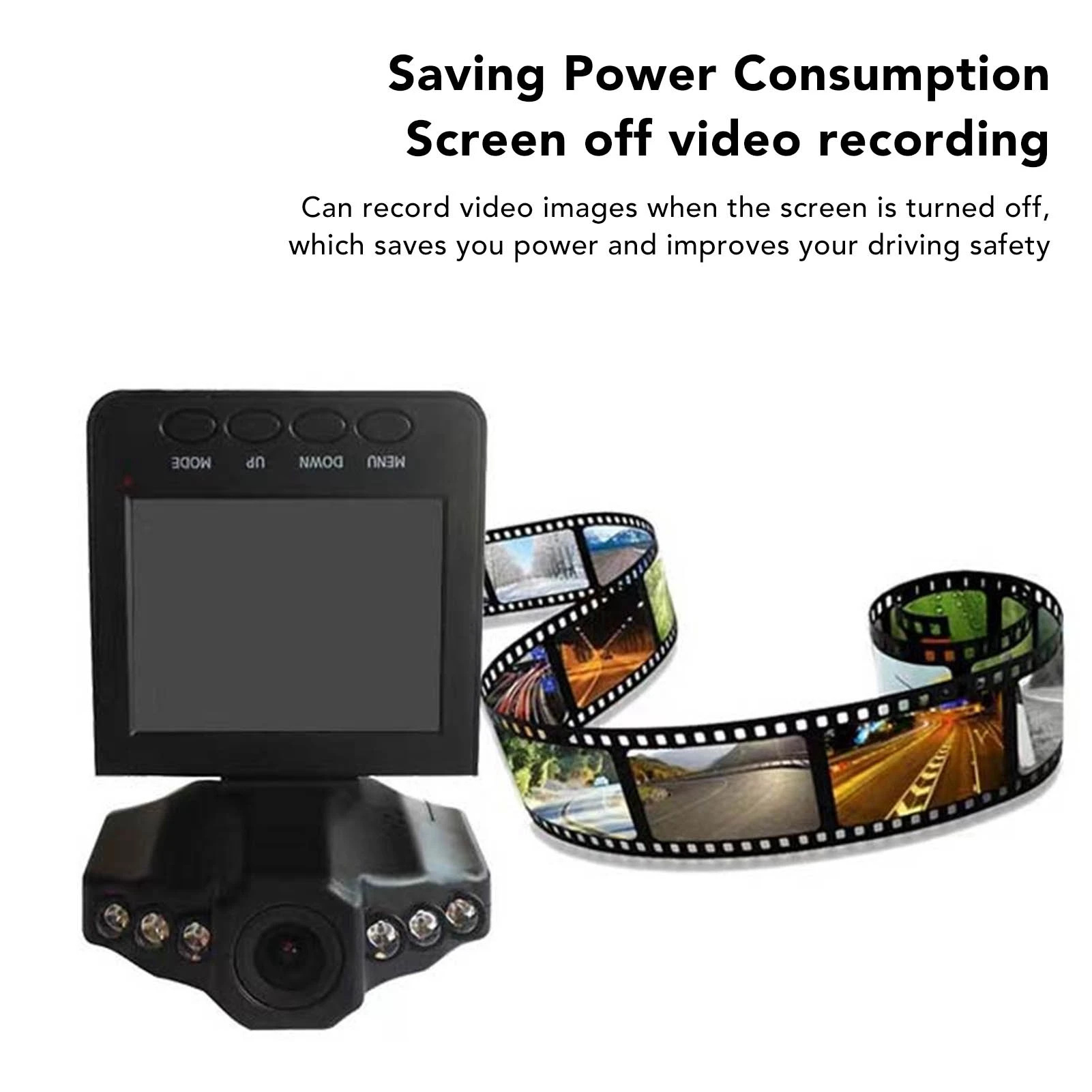 Dash Cam 720 Degree Rotatable Night Vision Auto Recording 2.5 Inch Screen Car Driving Recorder 1080P HD for Parking