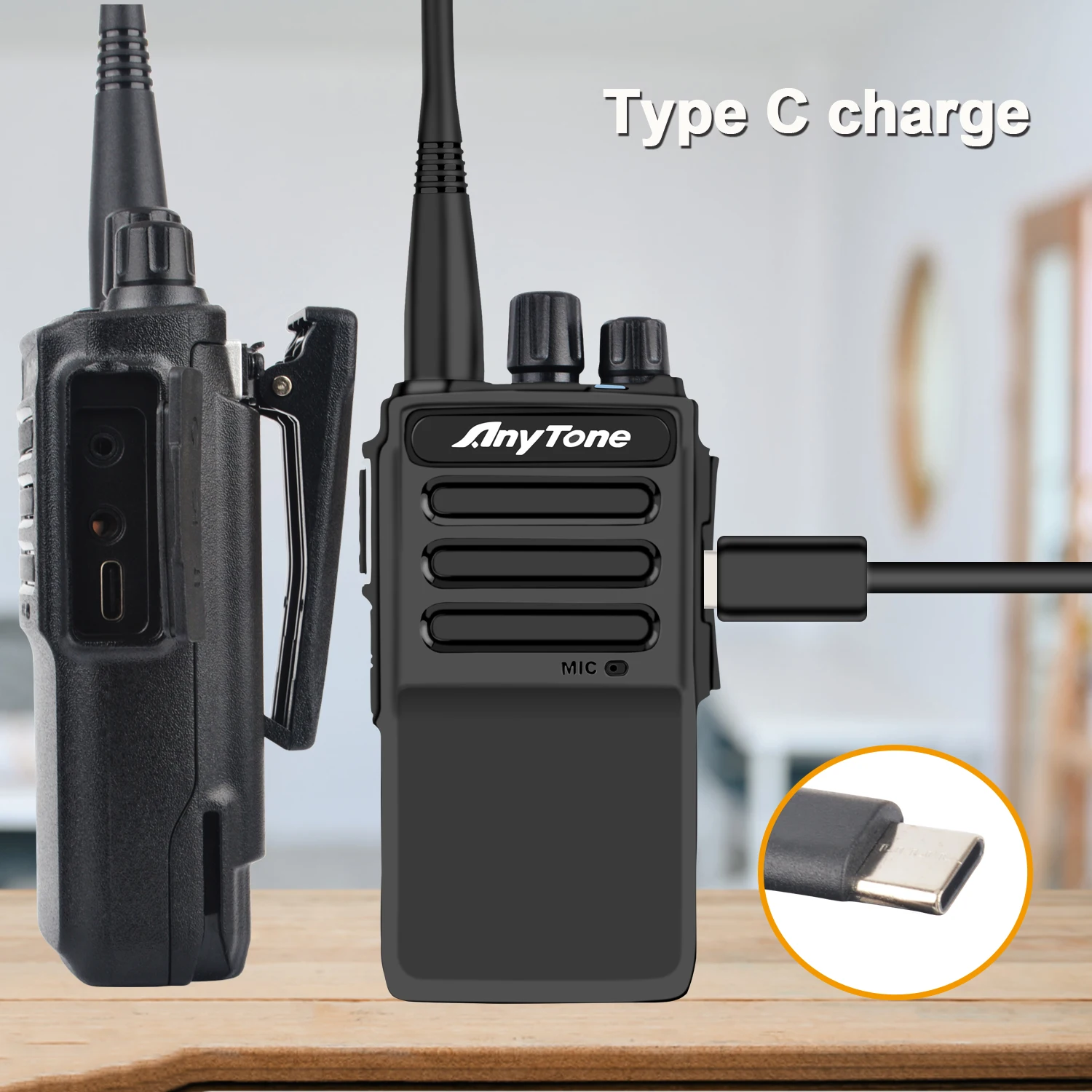 Anytone AT-D168 UHF 400-480MHz Walkie Talkie 5W 256Ch AES256 ARC4 Encryption Digital DMR & Analog DTMF 2Tone 5Tone Two Way Radio 6