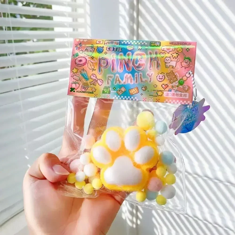 Squeeze Cat Paw Toys Cute Soft Abreact Relief Relax Sticky Decompressing Pinching Cat Paw Stress Relief Squishy Toy cat paw squeeze toy anti stress toy release pressure toy squishy toys decompression toy sensory toys stress relieving toy fidget toys