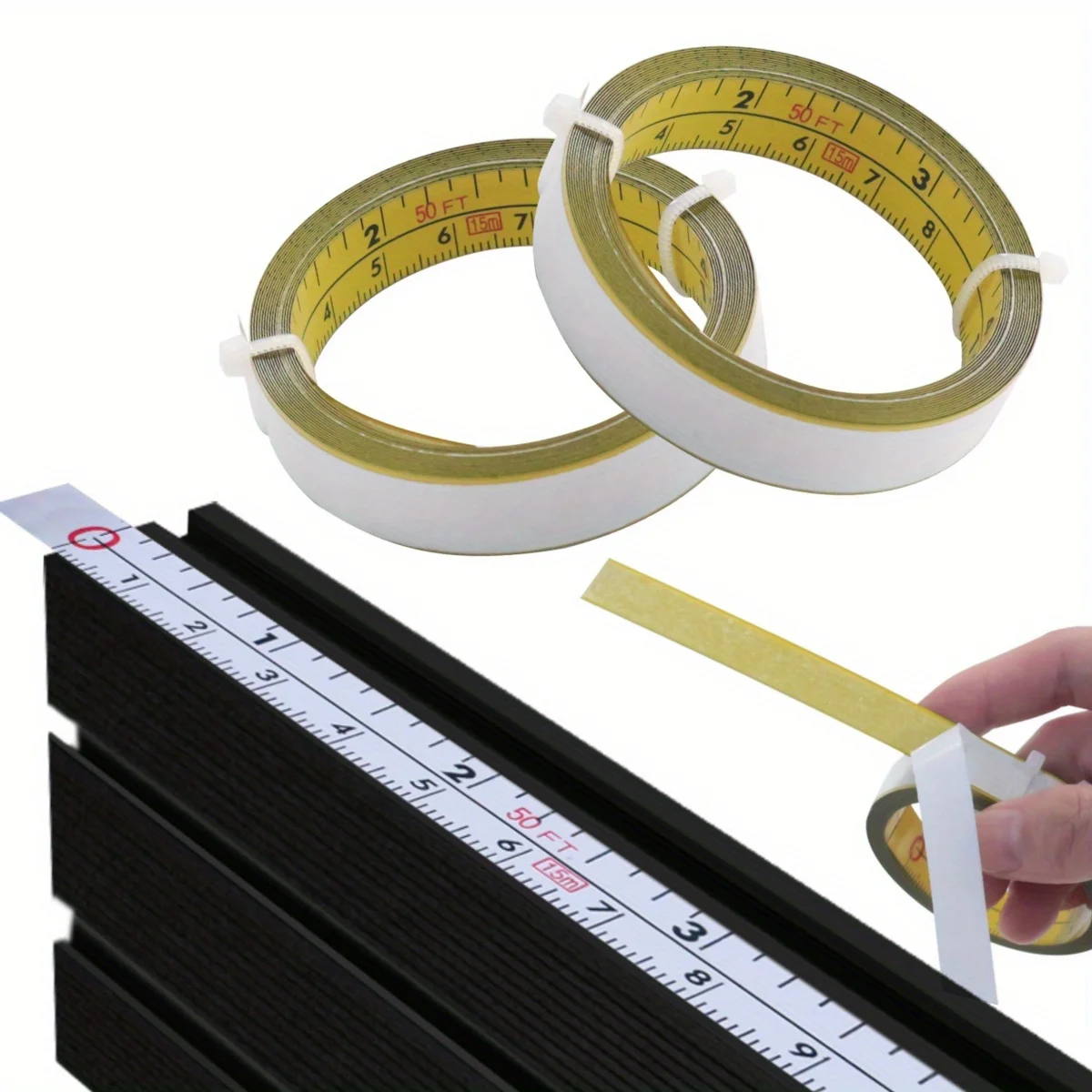 Self-Adhesive Dual Scale Steel Measuring Tape