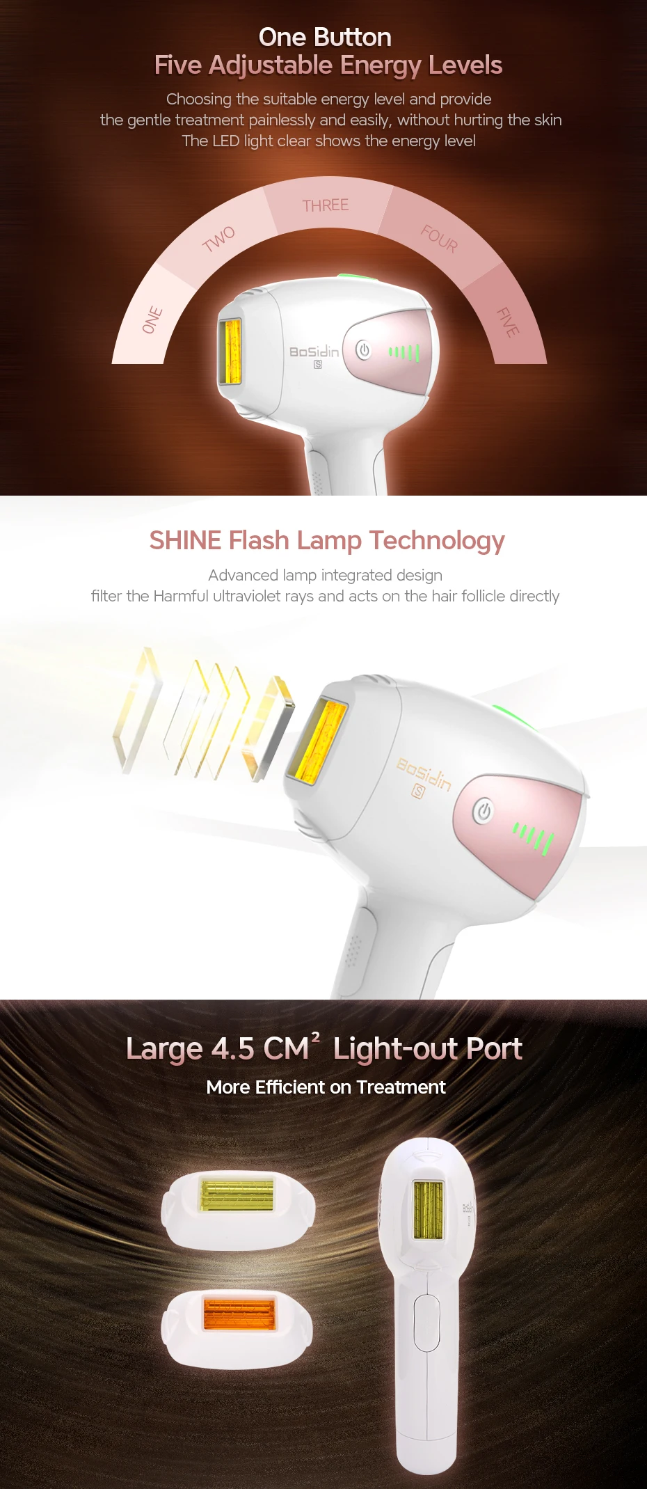 Epilatore laser ipl a luce pulsata permanente e senza dolore_voghion.com