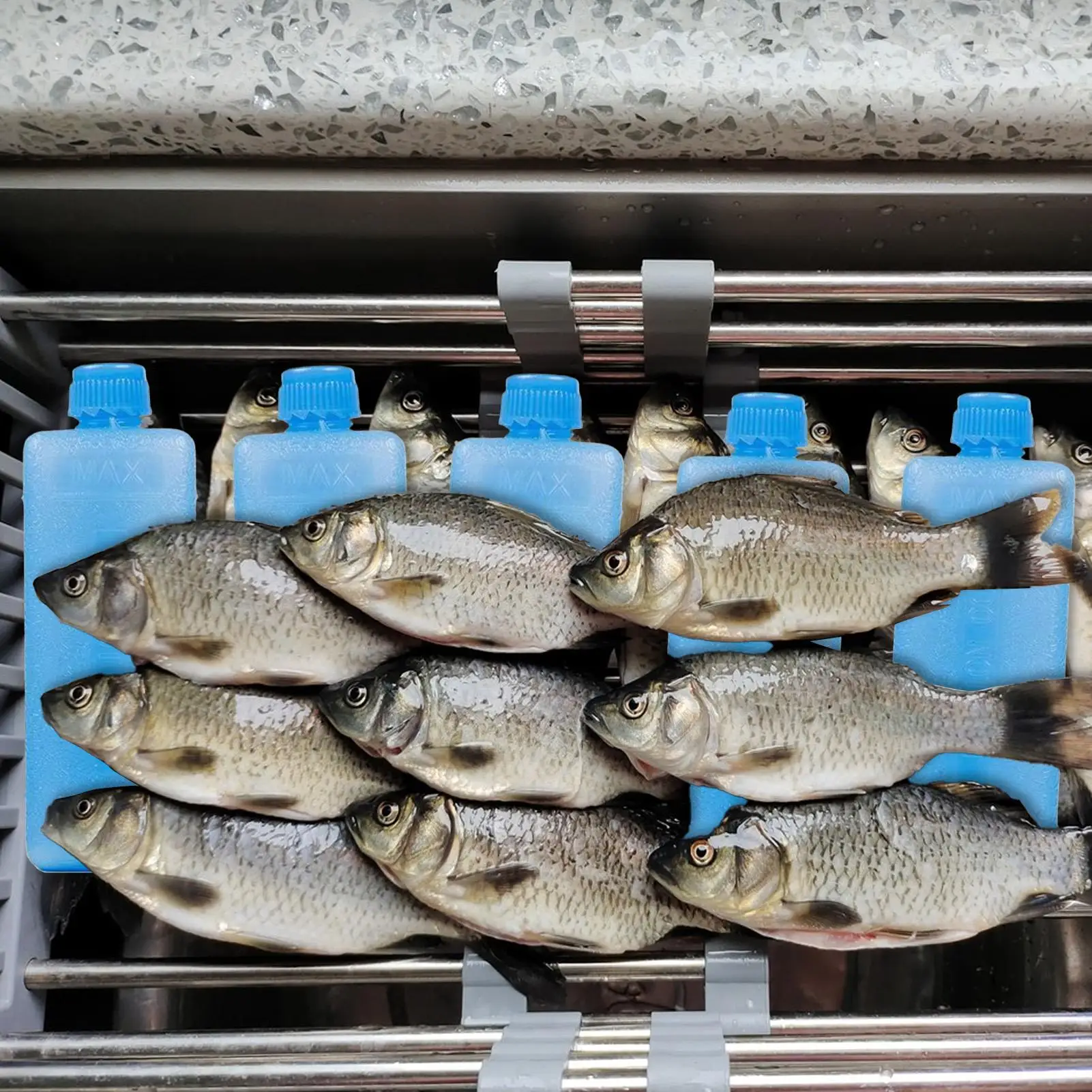 8pcs Reusable Ice Box PE Ice Crystal Box Refrigeration Keep Fresh Picnic Cooler Box Durable Air Conditioning Fan Ice Crystal Box