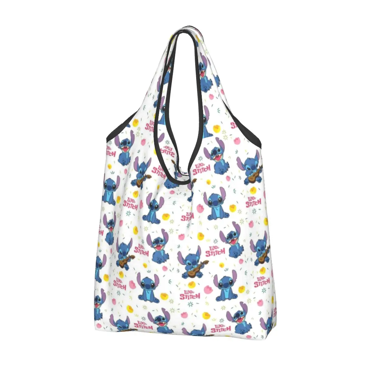 

Custom Stitch Pattern Grocery Shopping Bags Kawaii Shopper Tote Shoulder Bag Large Capacity Portable Kawaii Handbag