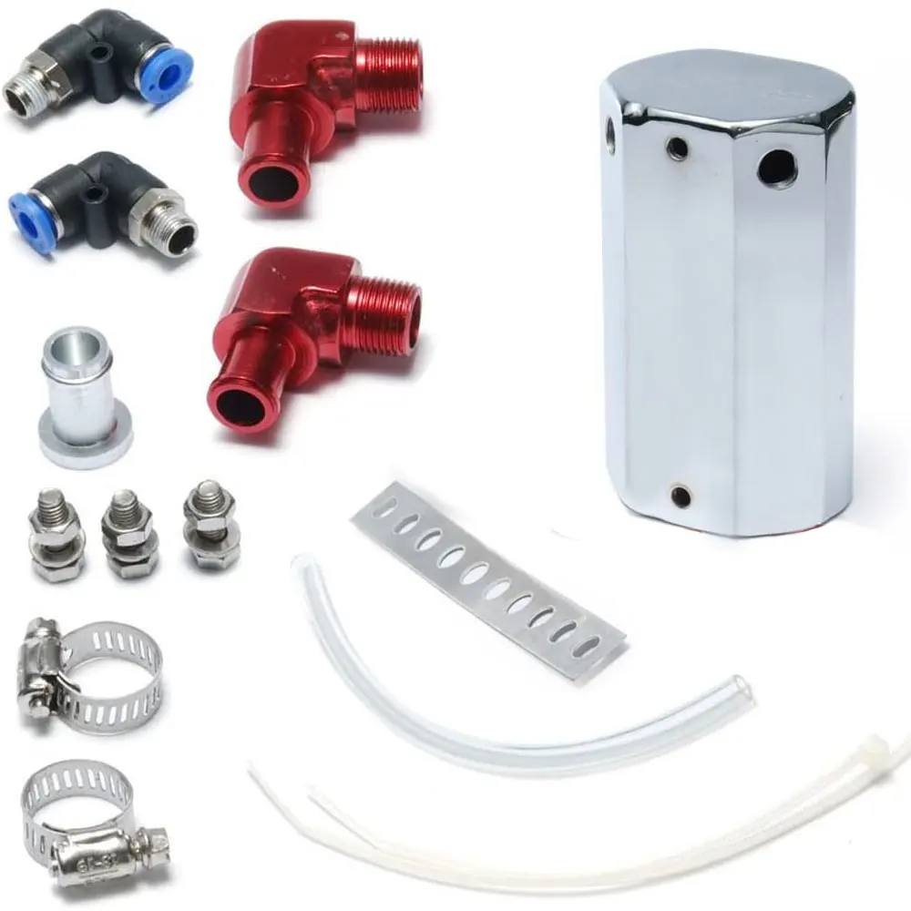 

Universal Rhombus Oil Catch Tank Can Tank Reservoir Exhaust Gas Filter Pot Fuel Tanks